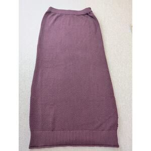 Free People Beach Purple Knit Maxi Sweater Skirt XS 100% Cotton Boho Pull On